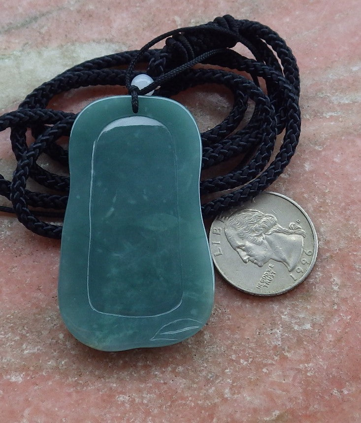 Certified Hand Carved Blue Water Green Myanmar Burma Natural A Jade jadeite Guanyin Kwan Yin Pendant Necklace