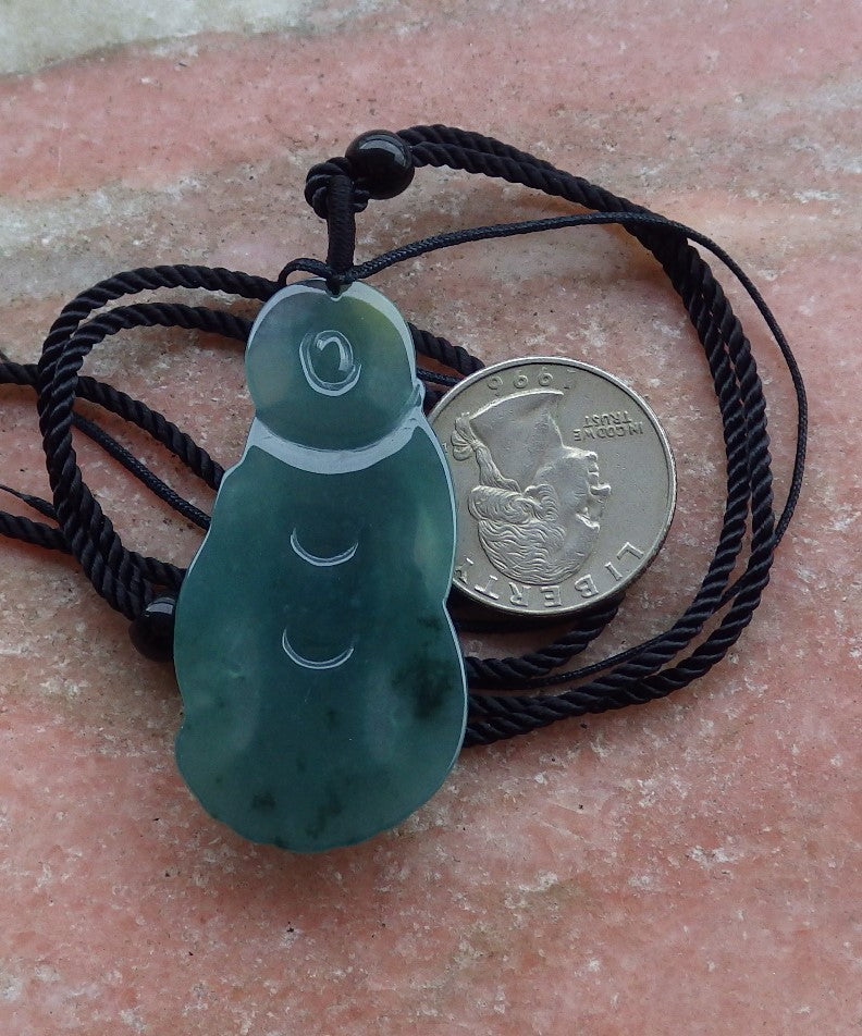 Certified Hand Carved Natural Guatemala A Jade Jadeite Guanyin Kwan yin Pendant Necklace