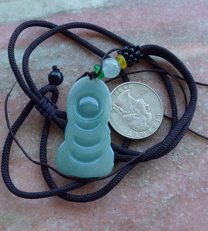 Certified Hand Carved Natural Burma A Jade Jadeite Shakyamuni Buddha God Pendant Necklace