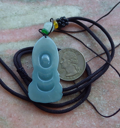 Certified Hand Carved Natural Burma A Jade Jadeite Shakyamuni Buddha God Pendant Necklace