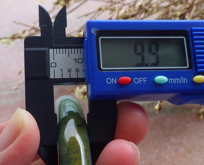 Certified Hand Carved Green Natural Myanmar Burma A JADE Jadeite Circle Bangle Bracelet 61mm