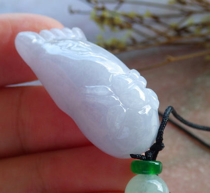 Certified Hand Carved Natural Myanmar Burma Grade A Jade Jadeite Spider Foot Lucky Amulet Pendant Necklace