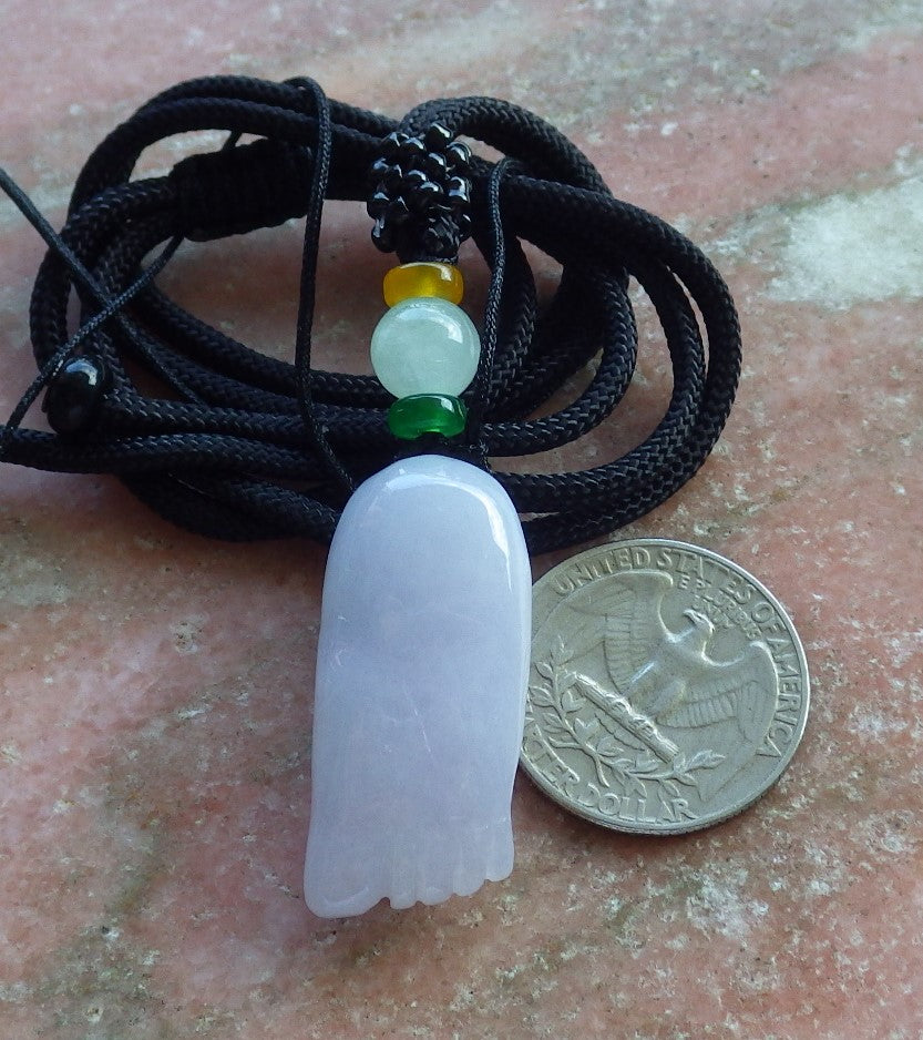Certified Hand Carved Natural Myanmar Burma Grade A Jade Jadeite Spider Foot Lucky Amulet Pendant Necklace