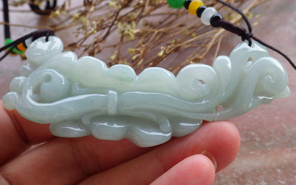 Certified Hand Carved Natural Green Myanmar Burma Grade A Jade jadeite Frog Toad Lotus Pendant Necklace