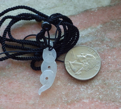 Small Certified Icy Green Natural Myanmar Burma A Jade Jadeite Zodiac Snake Pendant Necklace