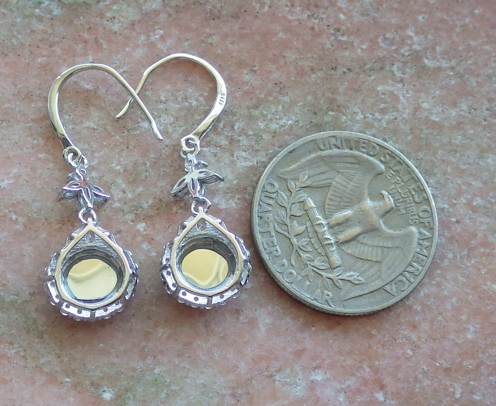Certified Sterling Silver 925 Icy Green Natural Hand Carved Grade A Jade Jadeite Buddha Dangle Earring Earrings