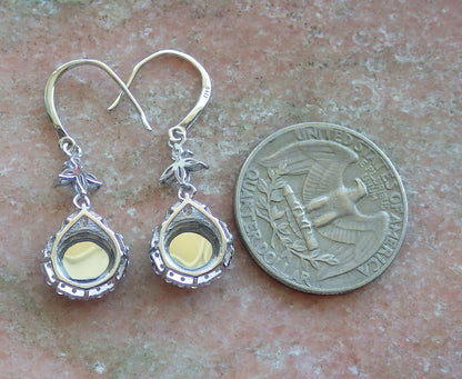 Certified Sterling Silver 925 Icy Green Natural Hand Carved Grade A Jade Jadeite Buddha Dangle Earring Earrings