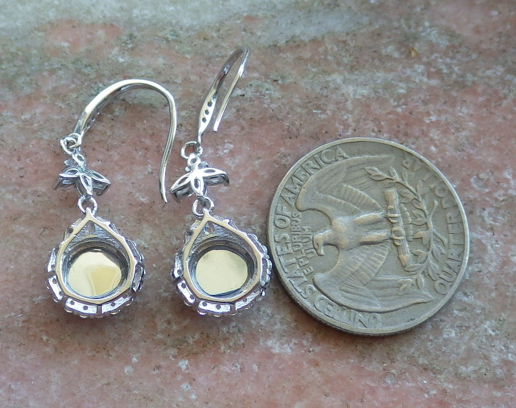 Certified Sterling Silver 925 Icy Green Natural Hand Carved Grade A Jade Jadeite Buddha Dangle Earring Earrings