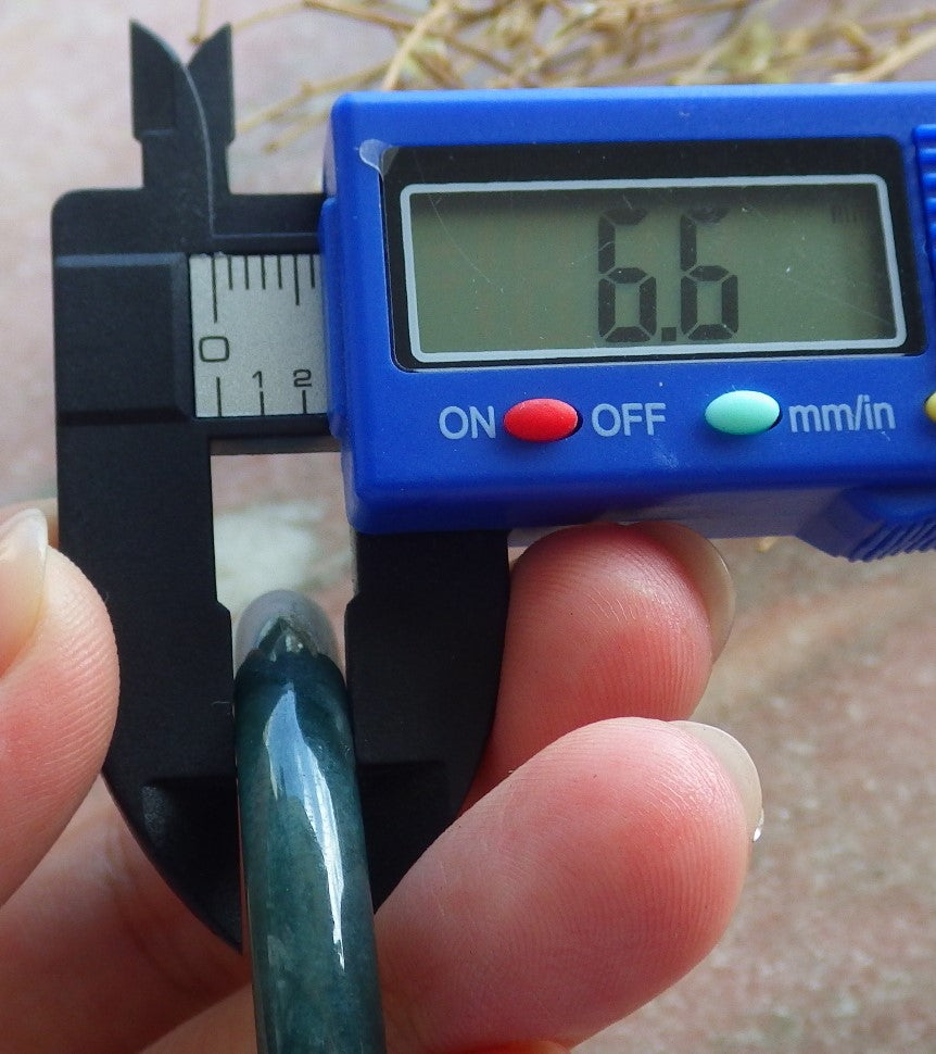 Certified Hand Carved Green Natural Myanmar Burma A JADE Circle Jadeite Bangle Bracelet 52mm