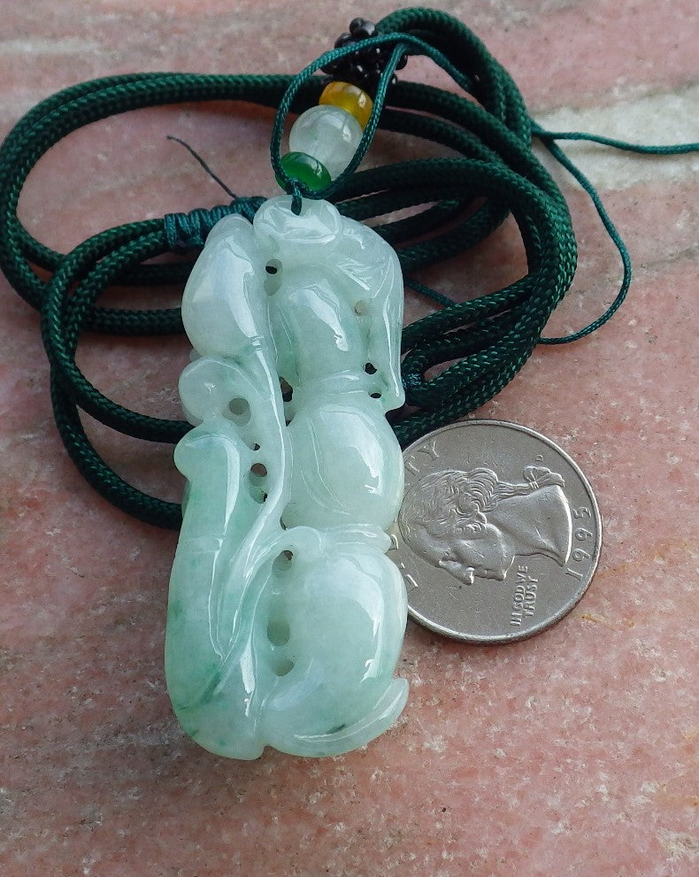 Certified Hand Carved Green Myanmar Natural Burma Grade A Jade jadeite Gold Fish Lotus Pendant Necklace