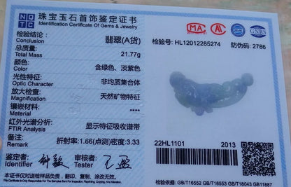 Certified Hand Carved Natural Myanmar Burma Grade A Jade jadeite Elephant Fish Lucky Amulet Pendant Necklace