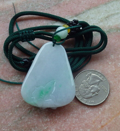 Certified Hand Carved Green Natural Myanmar Burma Grade A Jade jadeite Ji Kung Buddha God Gourd Pendant Necklace