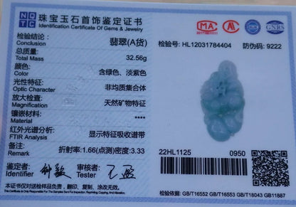 Certified Hand Carved Natural Myanmar Burma Grade A Jade jadeite Dragon Bead Lucky Amulet Pendant Necklace