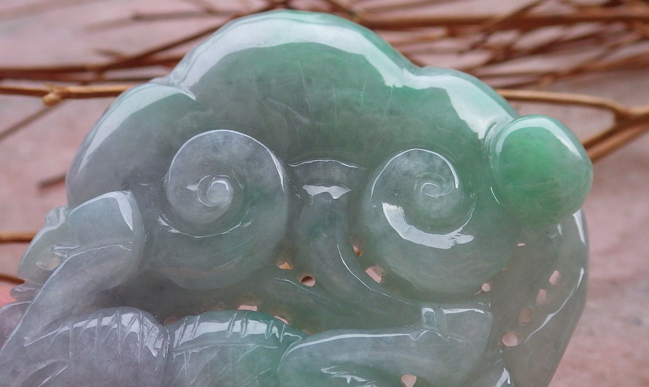 Certified Hand Carved Green Natural Burma A JADE Jadeite 10 PCS