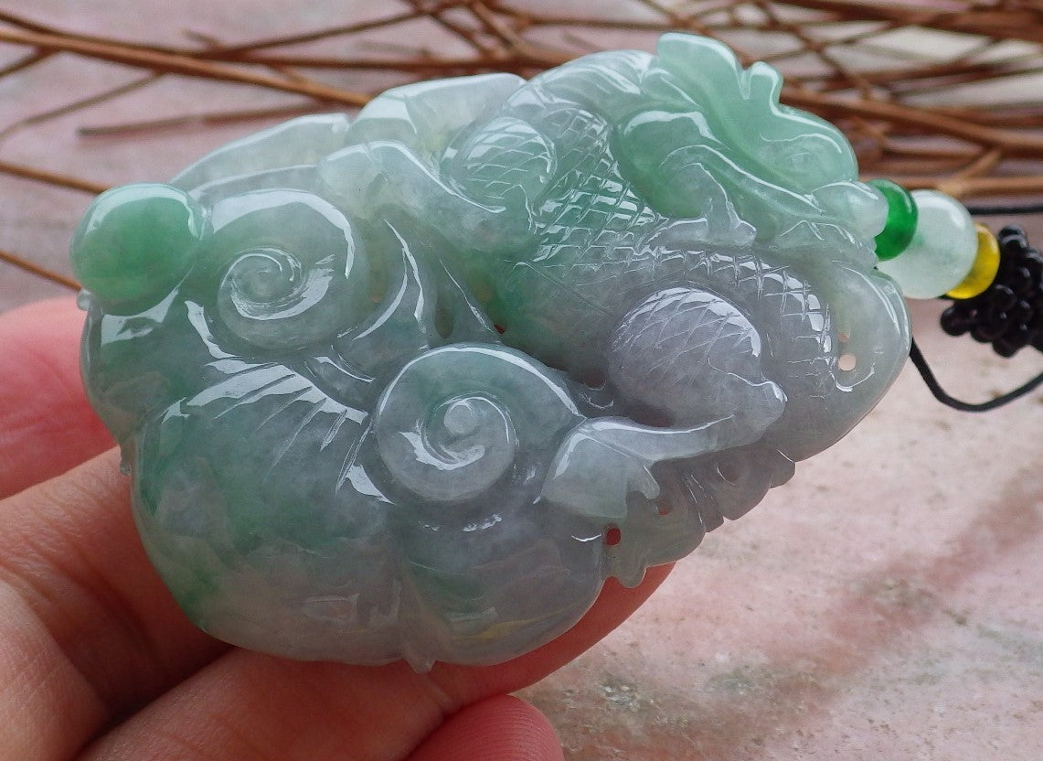 Certified Hand Carved Green Natural Burma A JADE Jadeite 10 PCS