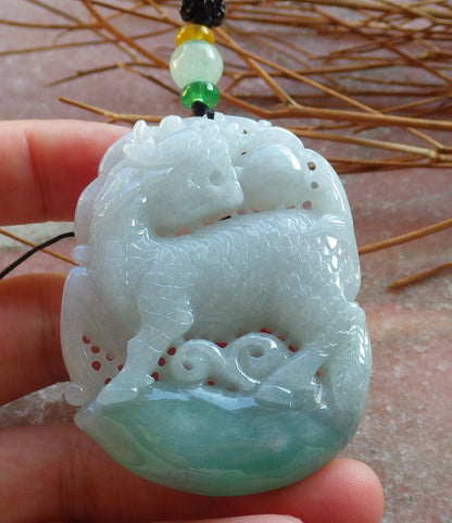 Certified Hand Carved Natural Green Myanmar Burma A Jade jadeite Pendant Necklace 14 Pcs