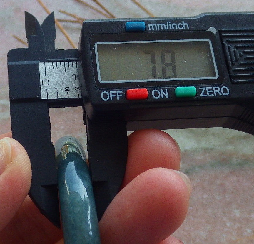 Certified Hand Carved Green 100% Natural Myanmar Burma A JADE Circle Jadeite Bracelet Bangle 56mm