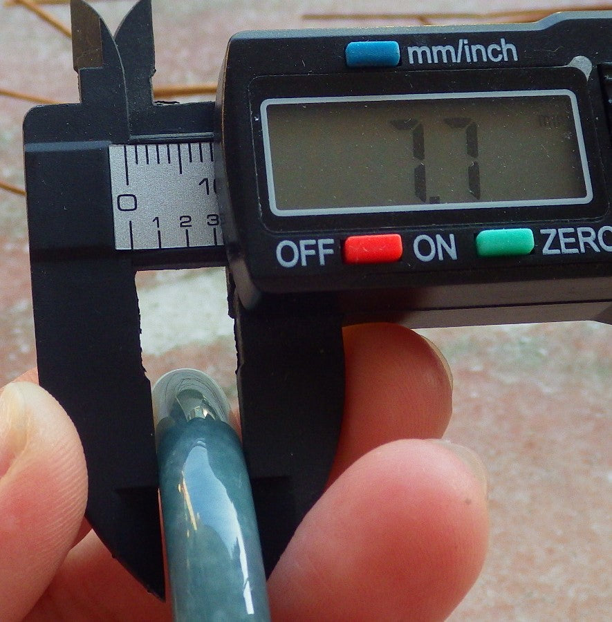 Certified Hand Carved Green 100% Natural Myanmar Burma A JADE Circle Jadeite Bracelet Bangle 56mm