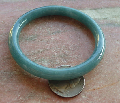 Certified Hand Carved Green 100% Natural Myanmar Burma A JADE Circle Jadeite Bracelet Bangle 56mm