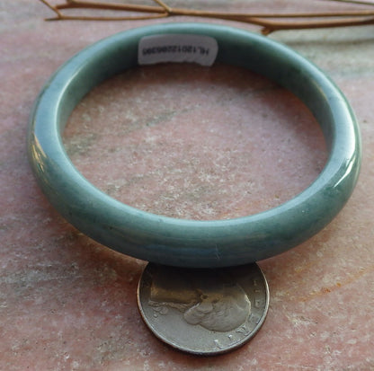 Certified Hand Carved Green Natural Myanmar Burma A JADE Circle Jadeite Bracelet Bangle 57mm