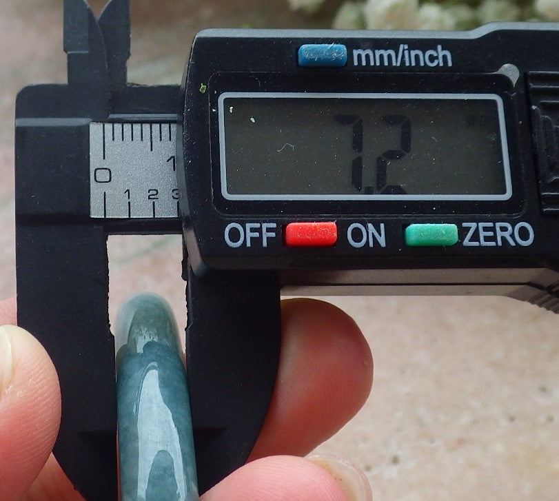 Certified Hand Carved Green Natural Myanmar Burma A JADE Circle Jadeite Bracelet Bangle 56mm