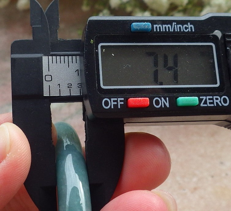 Certified Hand Carved Green Natural Myanmar Burma A JADE Circle Jadeite Bracelet Bangle 56mm