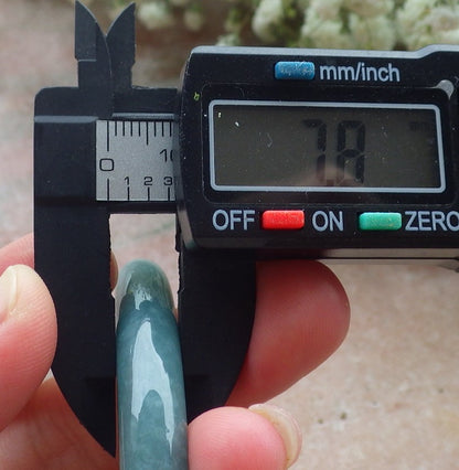 Certified Hand Carved Green 100% Natural Myanmar Burma A JADE Circle Jadeite Bracelet Bangle 56mm