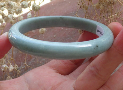 Certified Hand Carved Green Natural Myanmar Burma Grade A JADE Jadeite Circle Bangle Bracelet 57mm