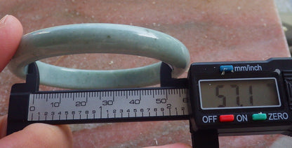 Certified Hand Carved Green Natural Myanmar Burma Grade A JADE Jadeite Circle Bangle Bracelet 57mm