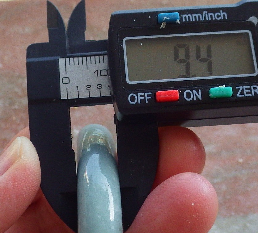 Certified Hand Carved Green Natural Myanmar Burma Grade A JADE Jadeite Circle Bangle Bracelet 57mm