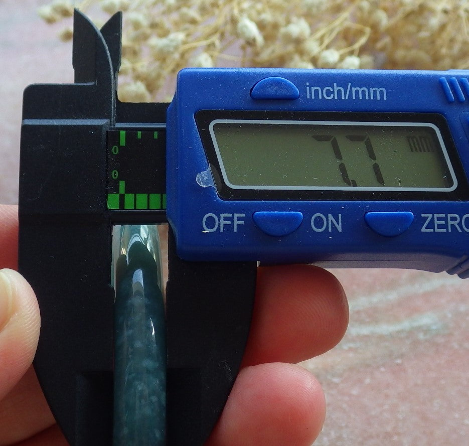 Certified Hand Carved Green Natural Myanmar Burma A JADE Jadeite Circle Bangle Bracelet 59mm