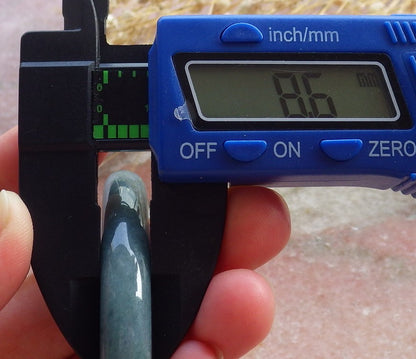 Certified Hand Carved Green Natural Myanmar Burma A JADE Circle Jadeite Bracelet Bangle 54mm