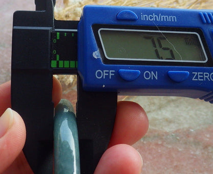 Certified Hand Carved Green Natural Myanmar Burma A JADE Circle Jadeite Bracelet Bangle 54mm