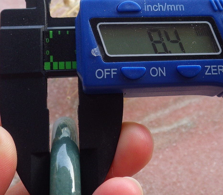 Certified Hand Carved Green Natural Myanmar Burma A JADE Circle Jadeite Bracelet Bangle 54mm