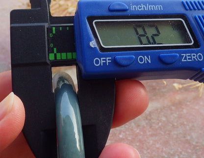 Certified Hand Carved Green Natural Myanmar Burma A JADE Circle Jadeite Bracelet Bangle 54mm