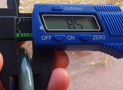 Certified Hand Carved Green 100% Natural Myanmar Burma Grade A JADE Jadeite Circle Bangle Bracelet 57mm