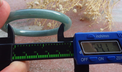 Certified Hand Carved Green 100% Natural Myanmar Burma A JADE Circle Jadeite Bracelet Bangle 54mm