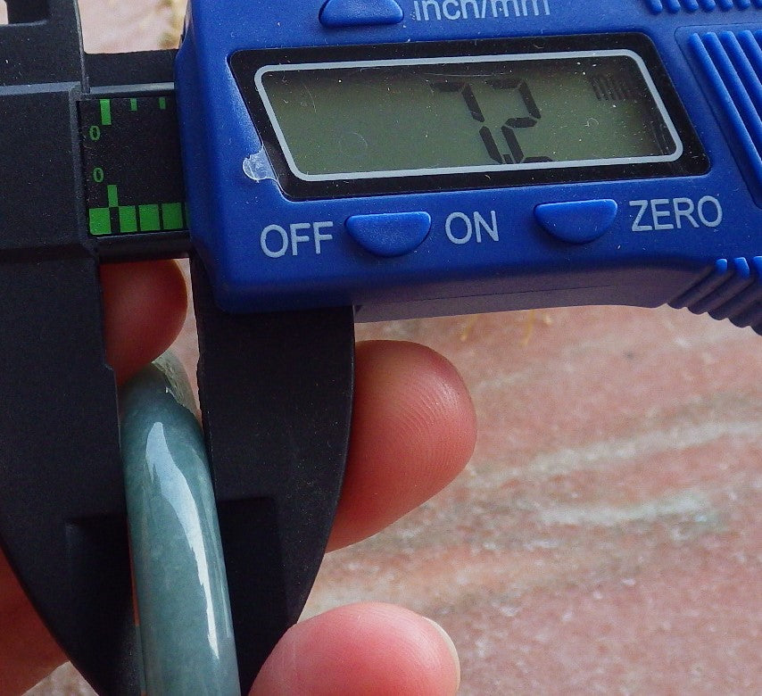 Certified Hand Carved Green 100% Natural Myanmar Burma A JADE Circle Jadeite Bracelet Bangle 55mm