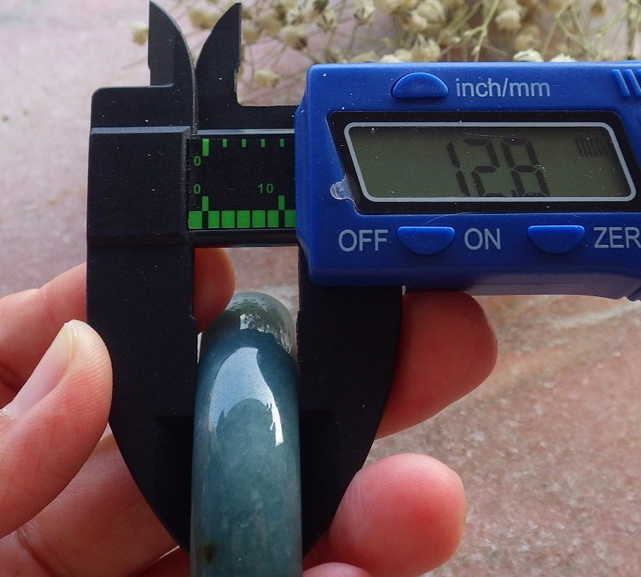 Certified Hand Carved 100% Natural Myanmar Burma Grade A JADE Jadeite Circle Bangle Bracelet 58mm