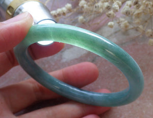 Certified Hand Carved Green 100% Natural Myanmar Burma A JADE Circle Jadeite Bracelet Bangle 57mm