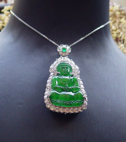 Certified Hand Carved Natural Myanmar Burma A Jade jadeite Pendant Necklace 3 item