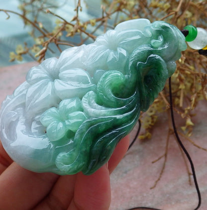Certified Hand Carved Natural Myanmar Burma A Jade jadeite Pendant Necklace 3 item