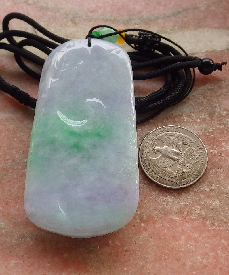 Certified Hand Carved Green Natural Myanmar Burma A Jade jadeite Sakyamuni Buddha God Spit Bead Pendant Necklace