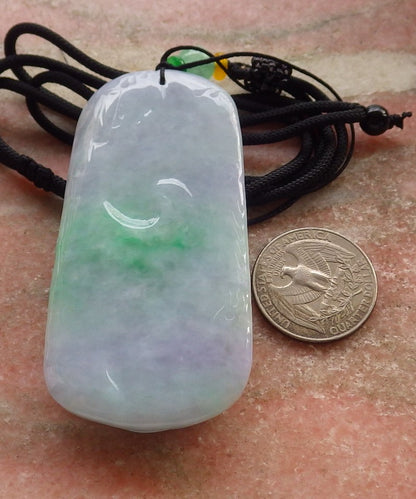 Certified Hand Carved Green Natural Myanmar Burma A Jade jadeite Sakyamuni Buddha God Spit Bead Pendant Necklace