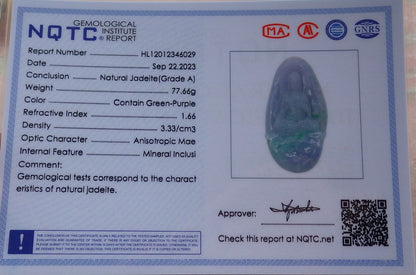 Certified Hand Carved Green Natural Myanmar Burma A Jade jadeite Sakyamuni Buddha God Spit Bead Pendant Necklace