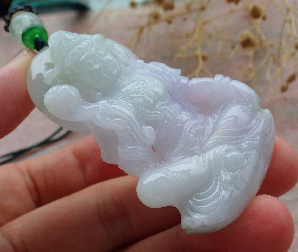Certified Hand Carved Natural Myanmar Burma A Jade jadeite Pendant Necklace 3 item