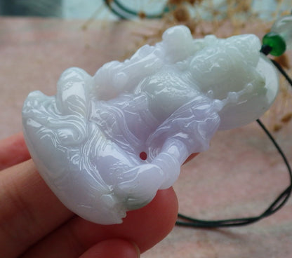 Certified Hand Carved Natural Myanmar Burma A Jade jadeite Pendant Necklace 3 item