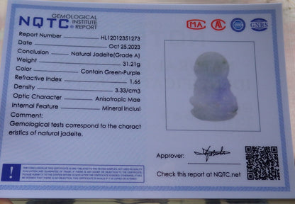 Certified Hand Carved Natural Myanmar Burma A Jade jadeite Pendant Necklace 3 item