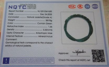 63mm Certified Hand Carved Icy Blue Green Natural A JADE Jadeite Flower Knotted Circle Bangle Bracelet