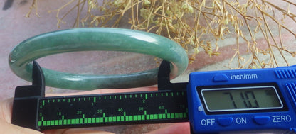 Certified Hand Carved Natural Myanmar Burma A JADE Round Circle Jadeite Bangle & Buddha Pendant